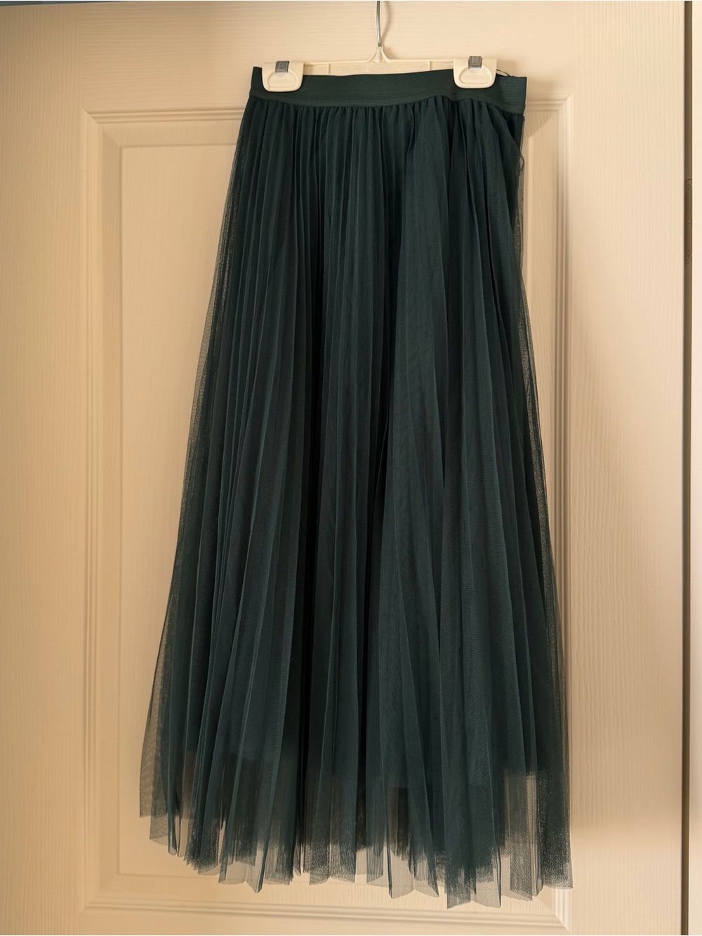 Morning Lavender Vienna Green pleated tulle midi skirt NWOT - Picture 4 of 7